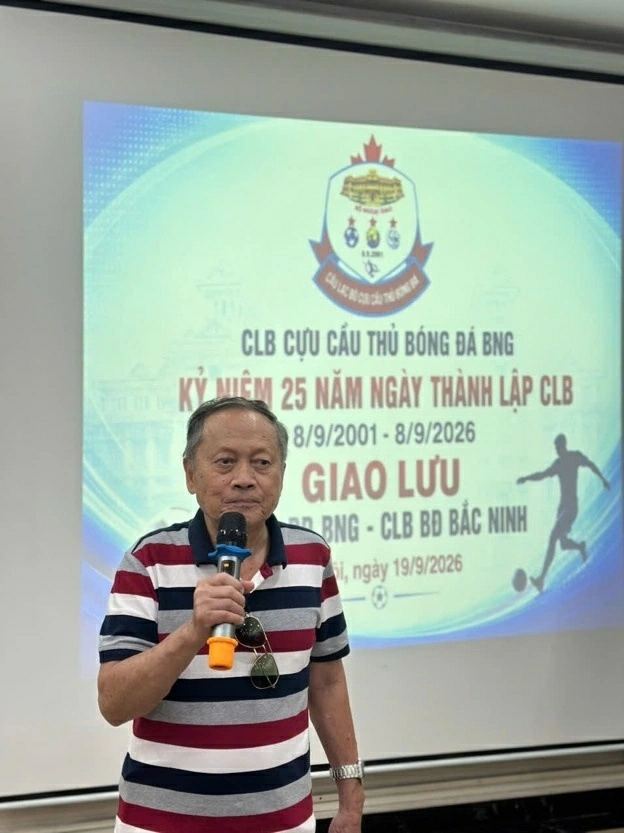 Chủ tịch Bùi Vĩnh Cường phát biểu tại lễ kỷ niệm 25 năm thành lập CLB.