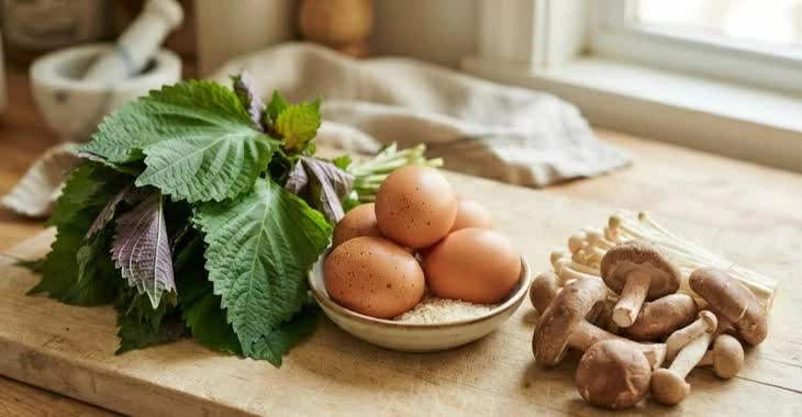 3 món ăn từ lá tía tô và trứng tốt cho tim mạch