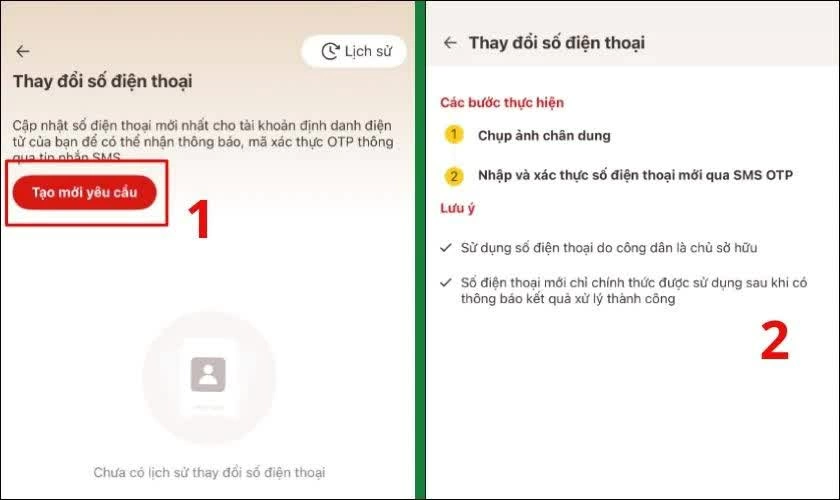 Khởi tạo yêu cầu và xác thực khuôn mặt.