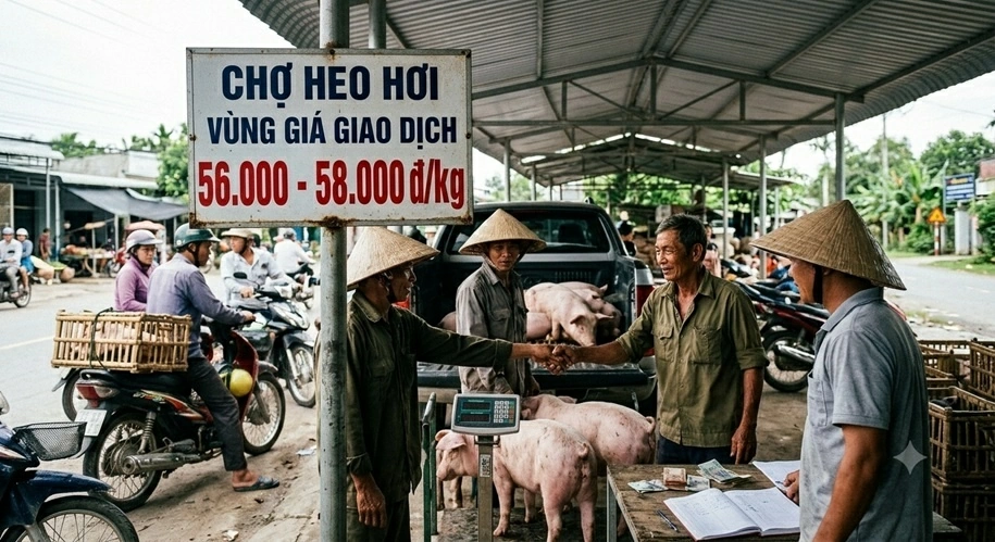 Giá heo hơi hôm nay 29/9: Đà giảm bao trùm cả 3 miền, vùng giá giao dịch 56.000 - 58.000 đồng/kg