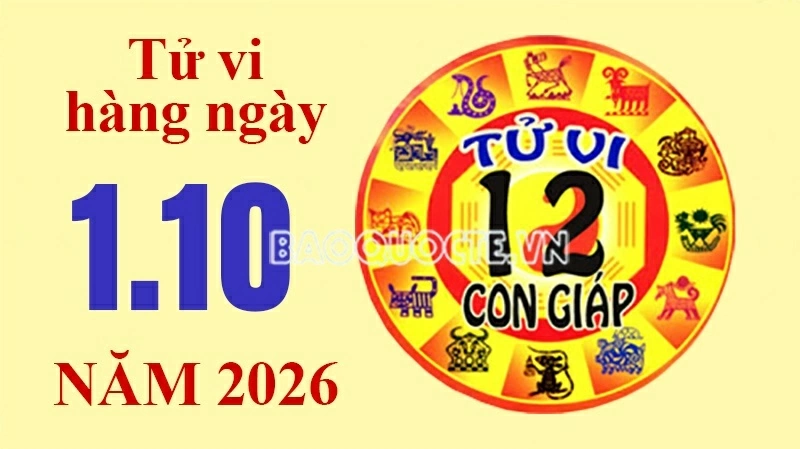 Tử vi hôm nay, xem tử vi 12 con giáp hôm nay ngày 1/10/2026: