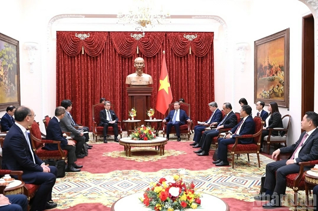 Tổng Bí thư, Chủ tịch nước Tô Lâm tiếp Chủ tịch Hội đồng quản trị Ngân hàng Hợp tác quốc tế Nhật Bản (JBIC) Maeda Tadashi