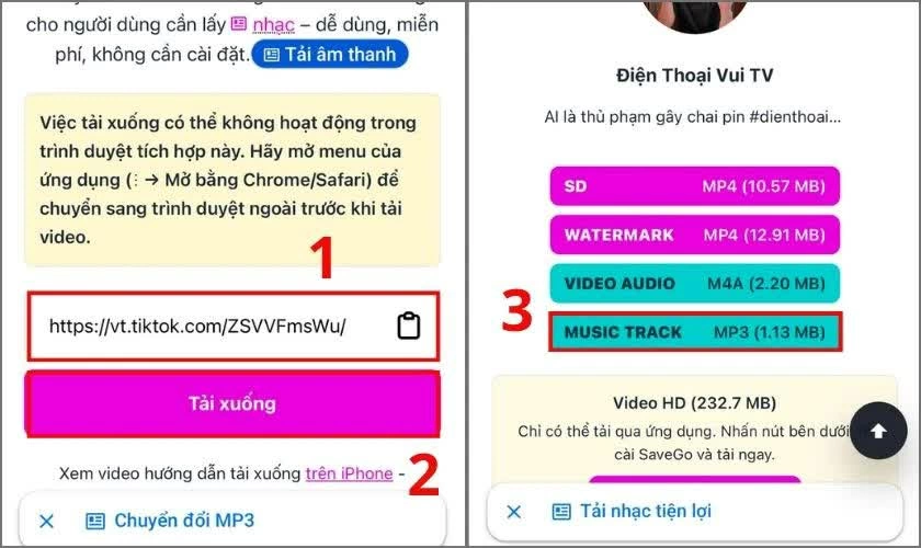 Mở trình duyệt và truy cập trang chủ SnapTT.