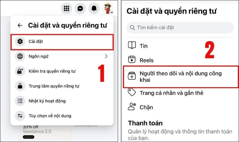 Truy cập phần quản lý người theo dõi.