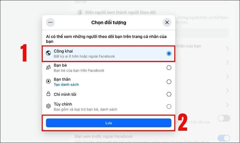 Sau khi kiểm tra lại các tùy chọn, nhấn Save (Lưu) để hoàn tất.