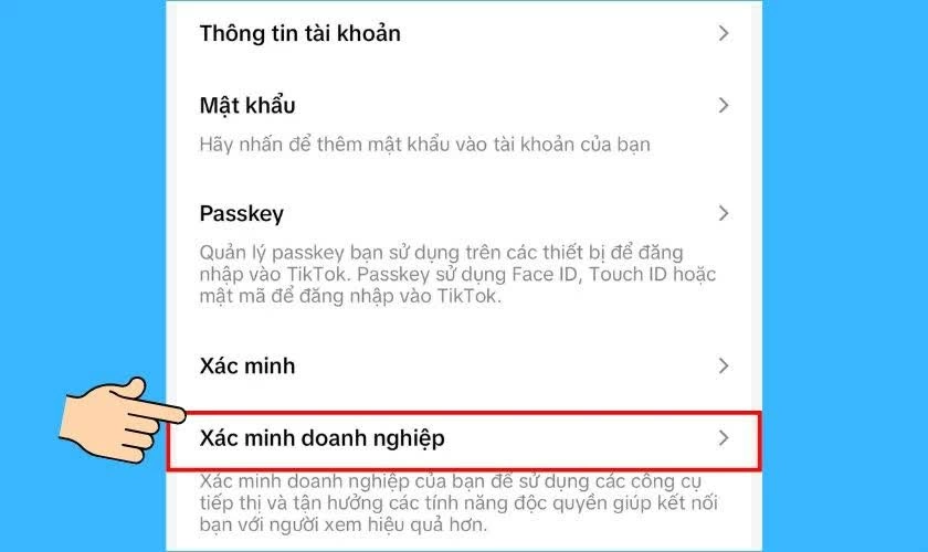 Thực hiện các thao tác đăng ký tương tự tài khoản cá nhân. Thực hiện các thao tác đăng ký tương tự tài khoản cá nhân.