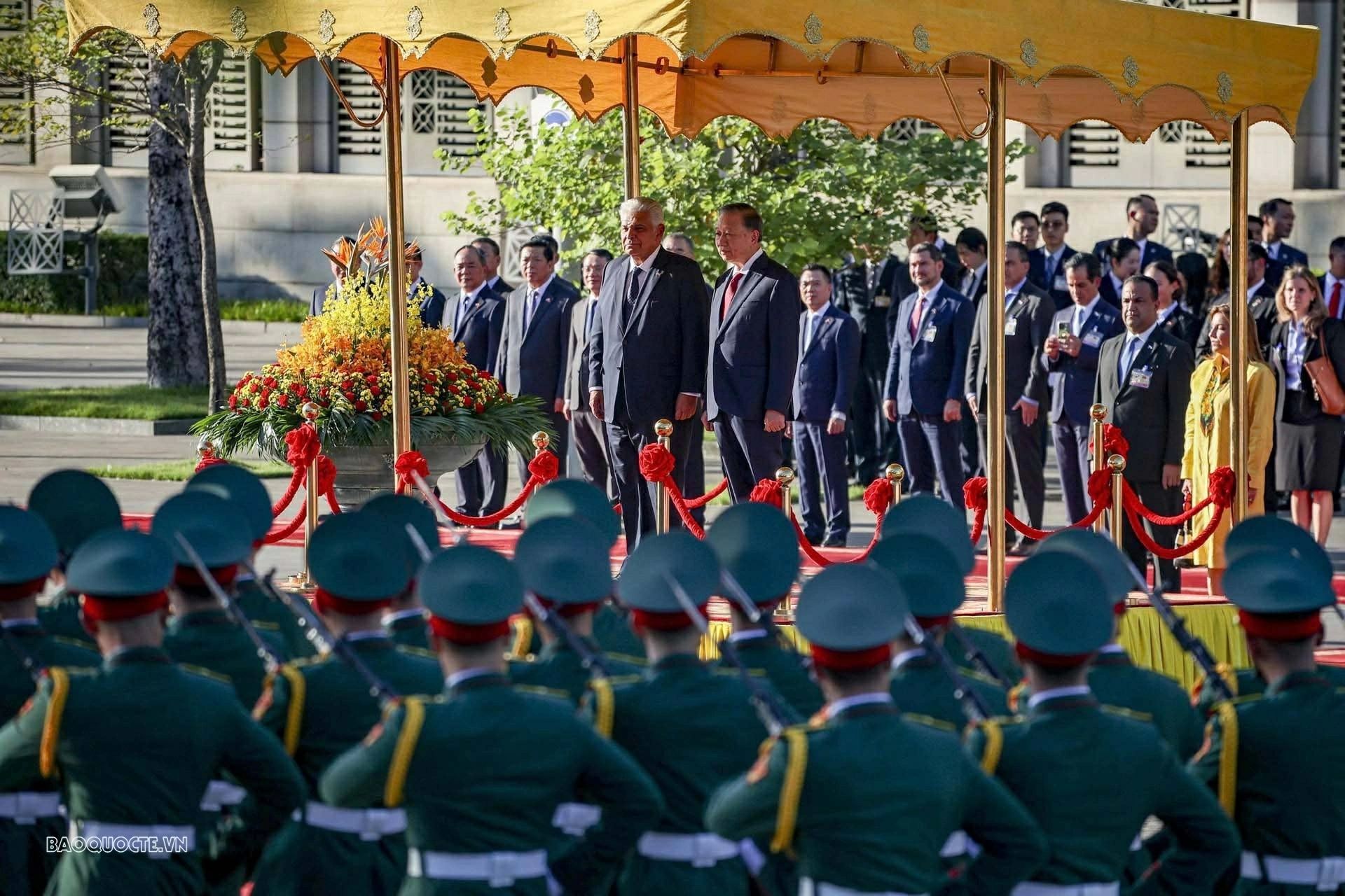 Tổng Bí thư, Chủ tịch nước Tô Lâm và Phu nhân chủ trì lễ đón chính thức Tổng thống Panama và Phu nhân