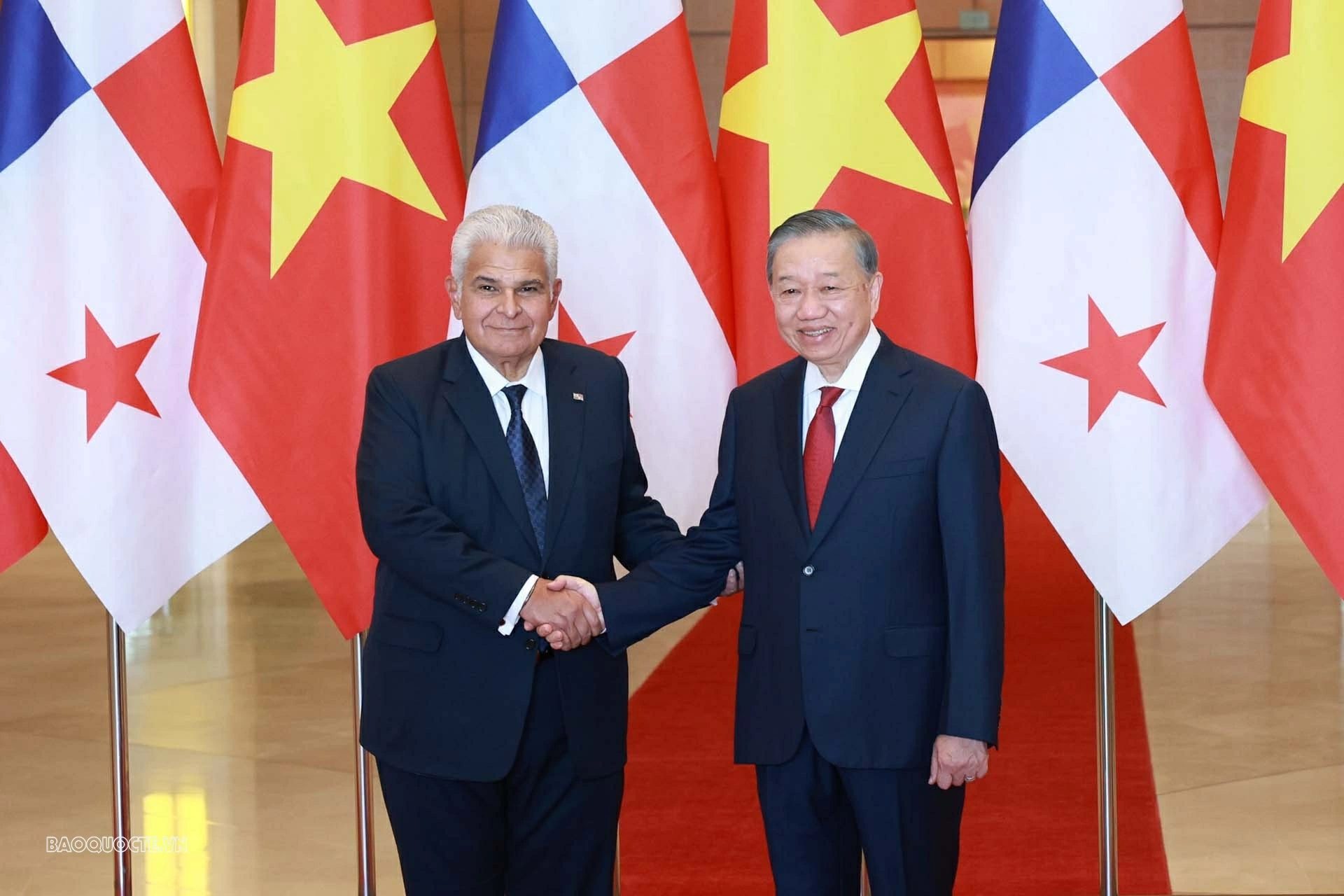 Tổng Bí thư, Chủ tịch nước Tô Lâm và Phu nhân chủ trì lễ đón chính thức Tổng thống Panama và Phu nhân