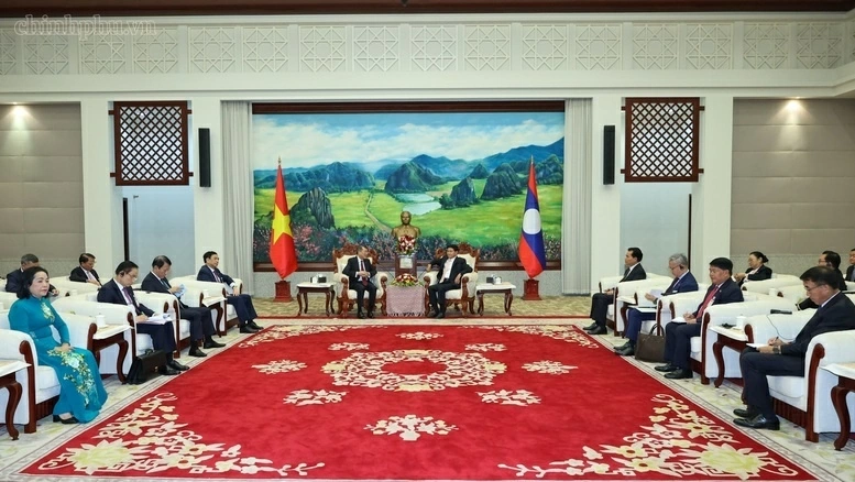 Thủ tướng Lê Minh Hưng hội kiến Tổng Bí thư, Chủ tịch nước Lào Thongloun Sisoulith