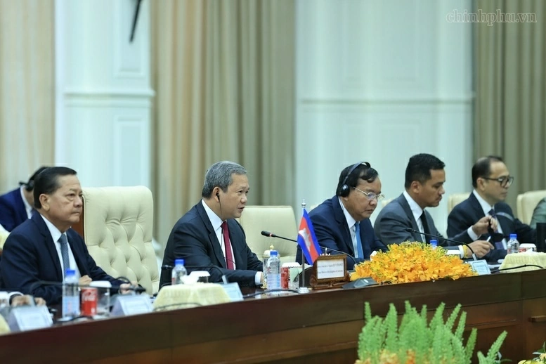 Thủ tướng Lê Minh Hưng hội đàm với Thủ tướng Campuchia Hun Manet