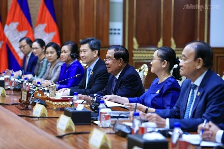 Thủ tướng Lê Minh Hưng hội kiến Chủ tịch Đảng Nhân dân Campuchia, Chủ tịch Thượng viện Campuchia Hun Sen