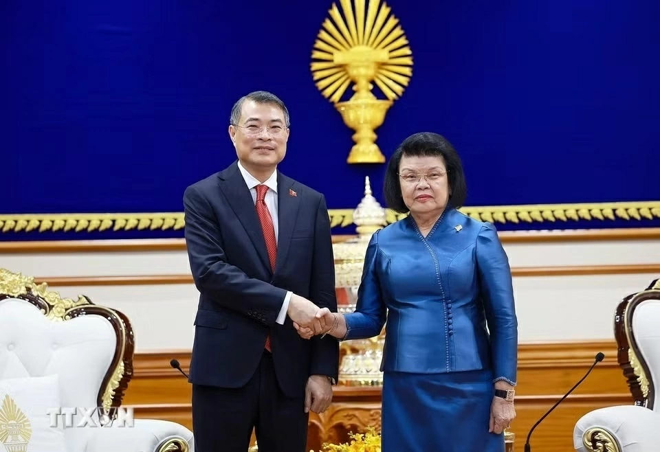 Thủ tướng Lê Minh Hưng hội kiến Chủ tịch Quốc hội Campuchia Khuon Sudary