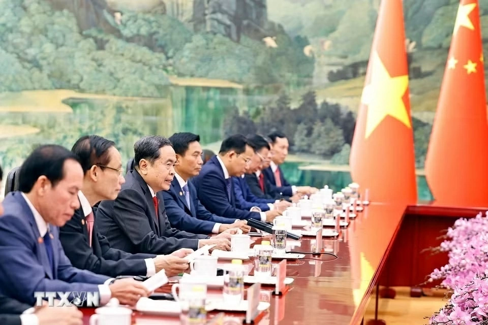 Chủ tịch Quốc hội Trần Thanh Mẫn hội kiến Thủ tướng Quốc vụ viện Trung Quốc Lý Cường