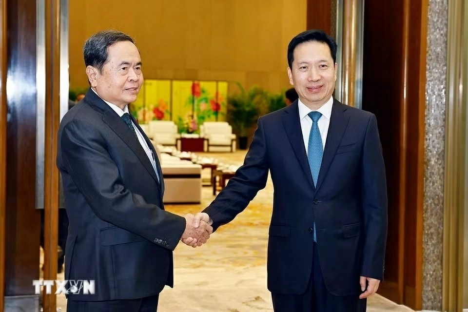 Chủ tịch Quốc hội Trần Thanh Mẫn tiếp Bí thư tỉnh ủy Thiểm Tây (Trung Quốc)