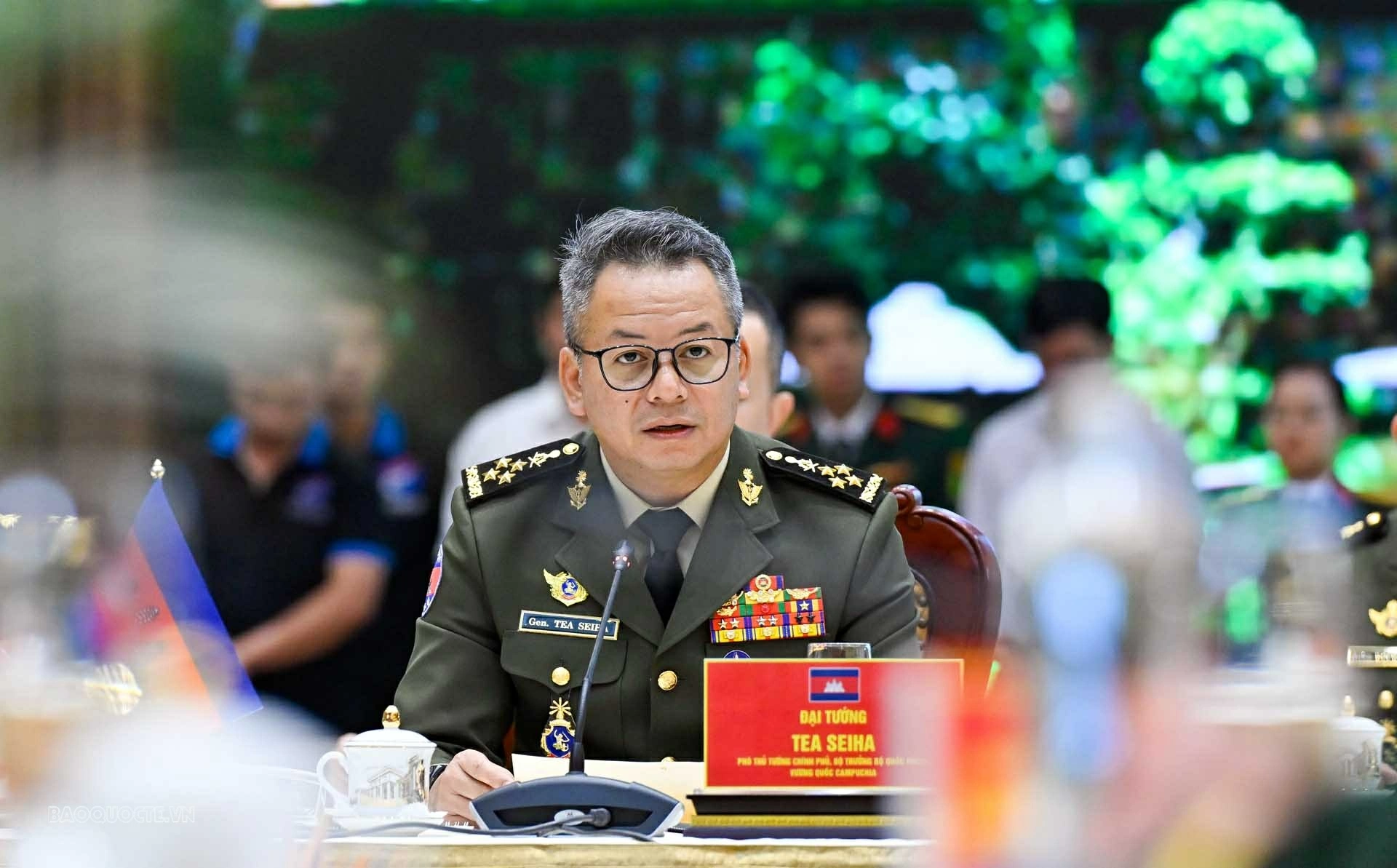 Bộ trưởng Quốc phòng Việt Nam Lào-Campuchia gặp nhau tại Hà Nội