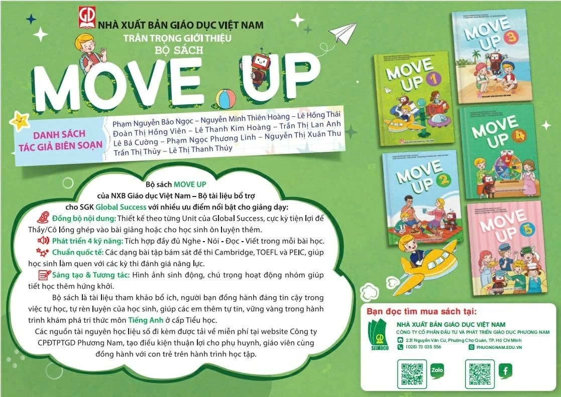 MOVE UP 1–5: Xây nền tảng tiếng Anh, mở rộng hành trang hội nhập cho học sinh tiểu học