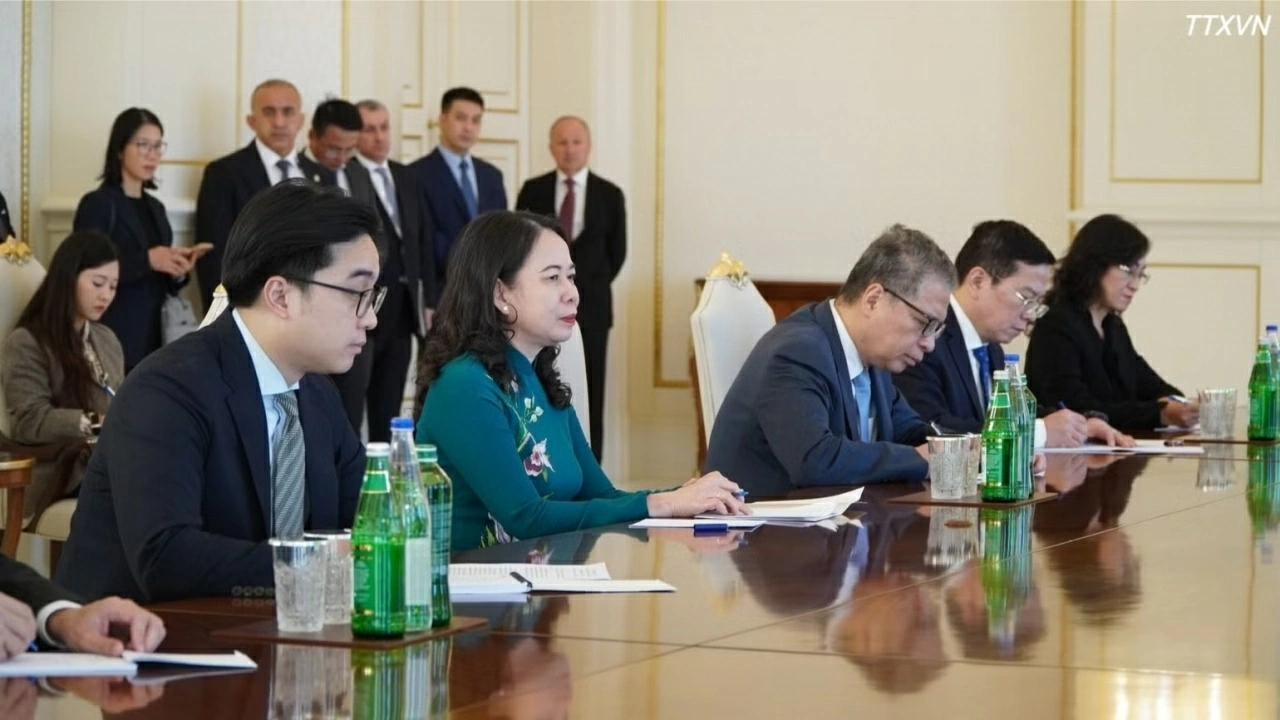 Phó Chủ tịch nước Võ Thị Ánh Xuân hội đàm với Tổng thống Cộng hòa Azerbaijan Ilham Aliyev Phó Chủ tịch nước Võ Thị Ánh Xuân hội đàm với Tổng thống Cộng hòa Azerbaijan Ilham Aliyev