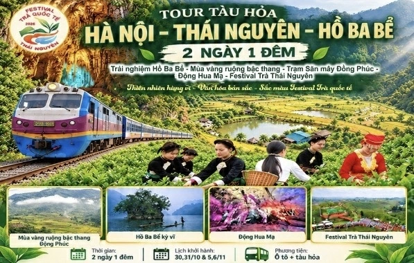 Chuyến tàu di sản: Đưa văn hóa chè Thái Nguyên đến gần hơn với du khách Chuyến tàu di sản: Đưa văn hóa chè Thái Nguyên đến gần hơn với du khách