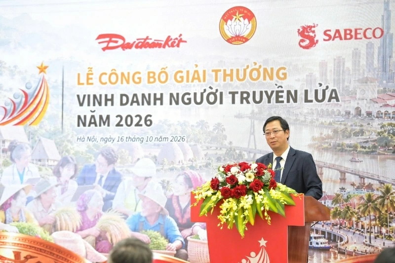 UBTW MTTQ và Sabeco công bố giải thưởng 'Vinh danh người truyền lửa năm 2026
