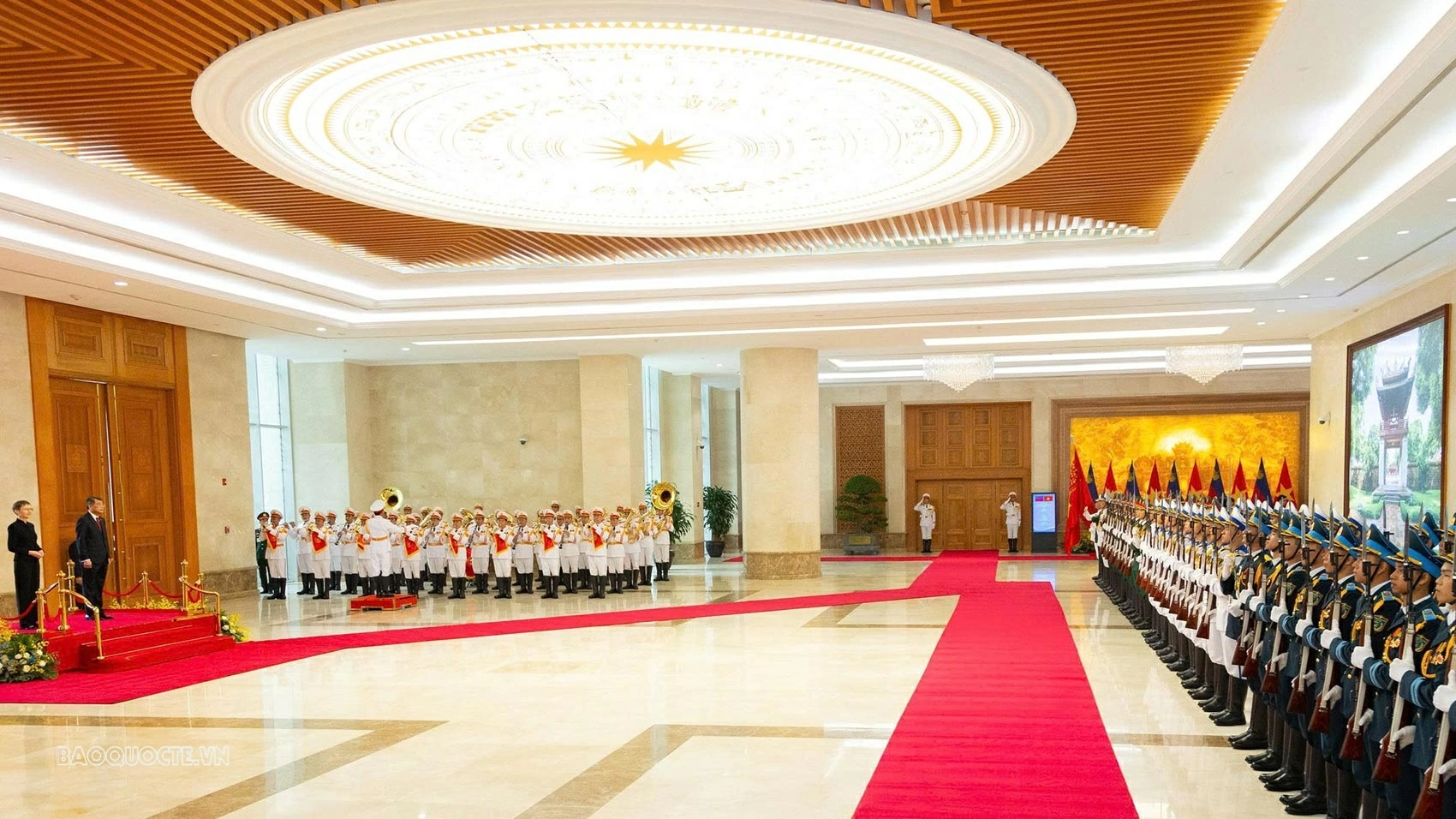 Trụ sở Chính phủ, nơi diễn ra Lễ đón chính thức Thủ tướng Liechtenstein