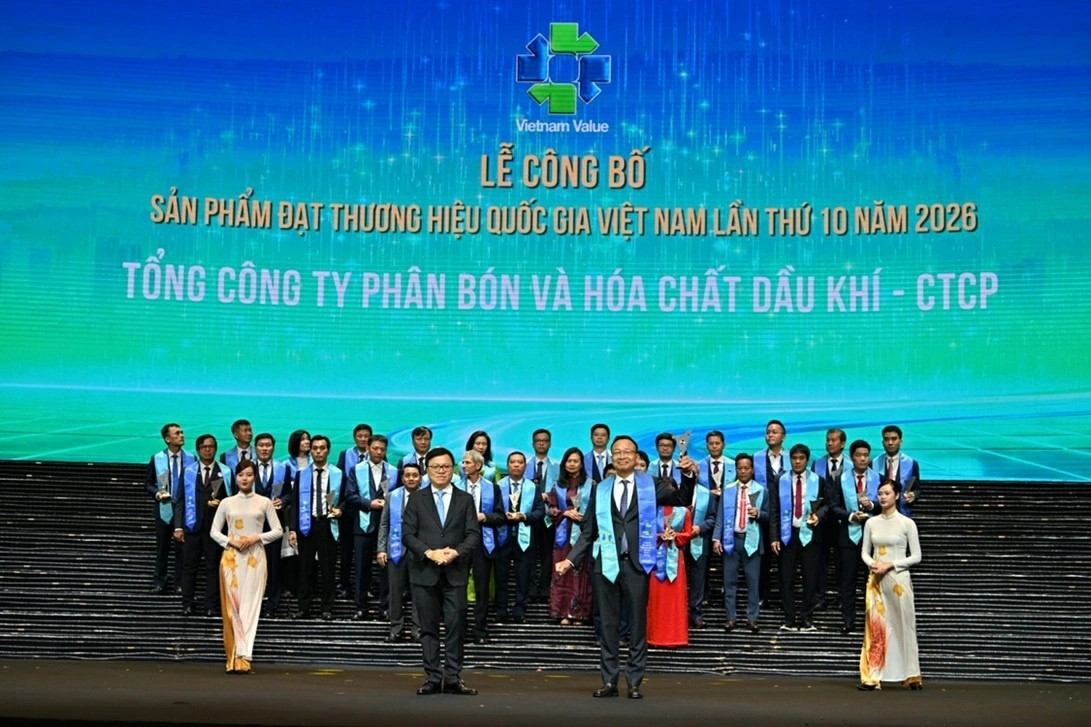 5 đơn vị thành viên PETROVIETNAM đạt Thương hiệu quốc gia Việt Nam 2026 khẳng định uy tín, chất lượng sản phẩm, dịch vụ và năng lực cạnh tranh
