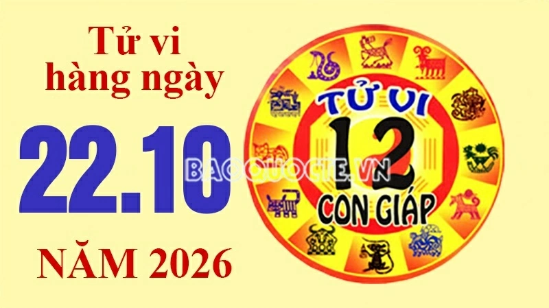 Tử vi hôm nay, xem tử vi 12 con giáp hôm nay ngày 22/10/2026:
