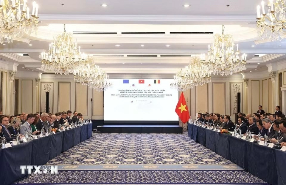 Tổng Bí thư, Chủ tịch nước Tô Lâm dự tọa đàm cấp cao với lãnh đạo doanh nghiệp tiêu biểu châu Âu và Bỉ