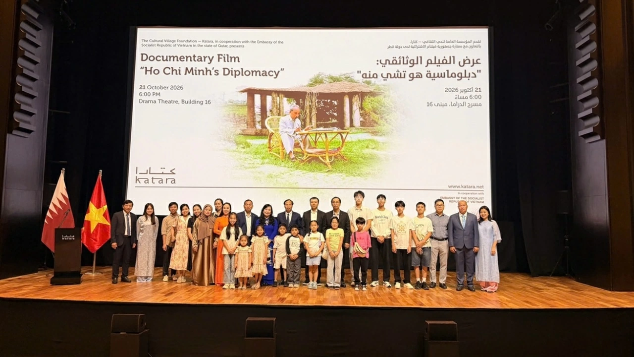 Đại sứ quán Việt Nam tại Qatar phối hợp với Làng Văn hóa Katara tổ chức chiếu phim tài liệu Ngoại giao Hồ Chí Minh