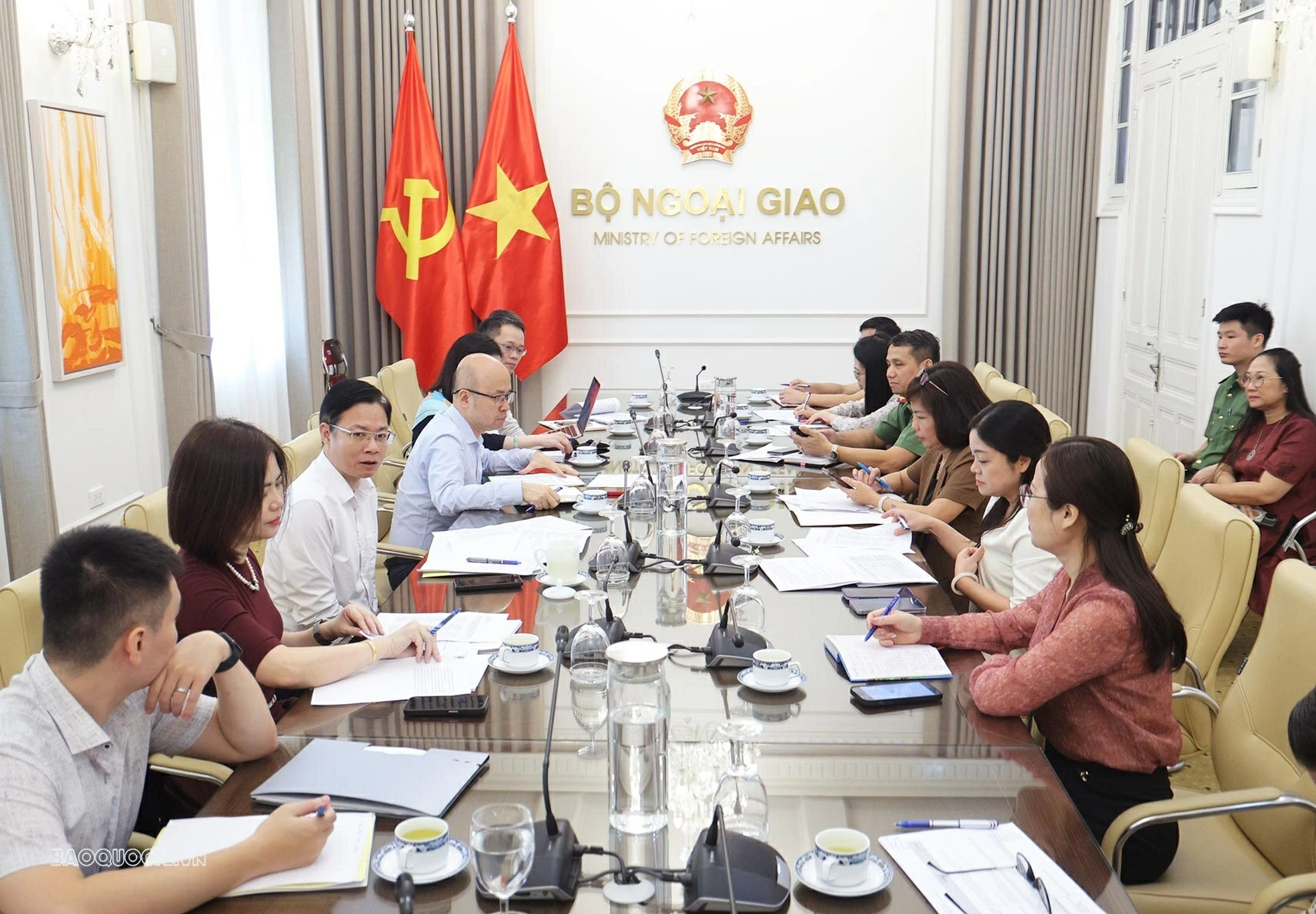 Toàn cảnh buổi làm việc. (Ảnh: Thành Long)