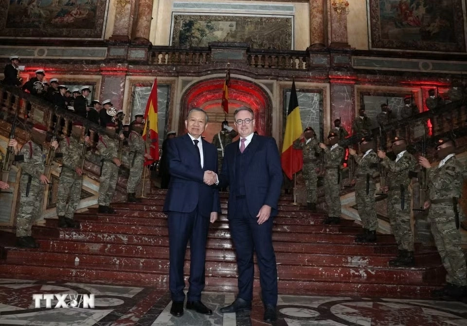 Thủ tướng Vương quốc Bỉ Bart De Wever chủ trì Lễ đón Tổng Bí thư, Chủ tịch nước Tô Lâm