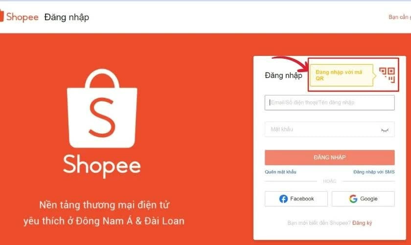 Hãy tìm và chọn tùy chọn Đăng nhập với mã QR. Hãy tìm và chọn tùy chọn Đăng nhập với mã QR.