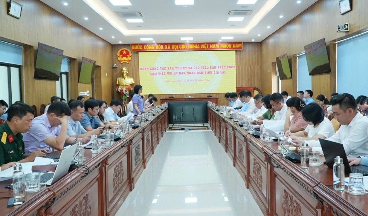 Thứ trưởng Thường trực, Trưởng Ban Thư ký Quốc gia APEC 2027 Nguyễn Minh Vũ rà soát công tác chuẩn bị Hội nghị ISOM APEC 2027 tại Gia Lai