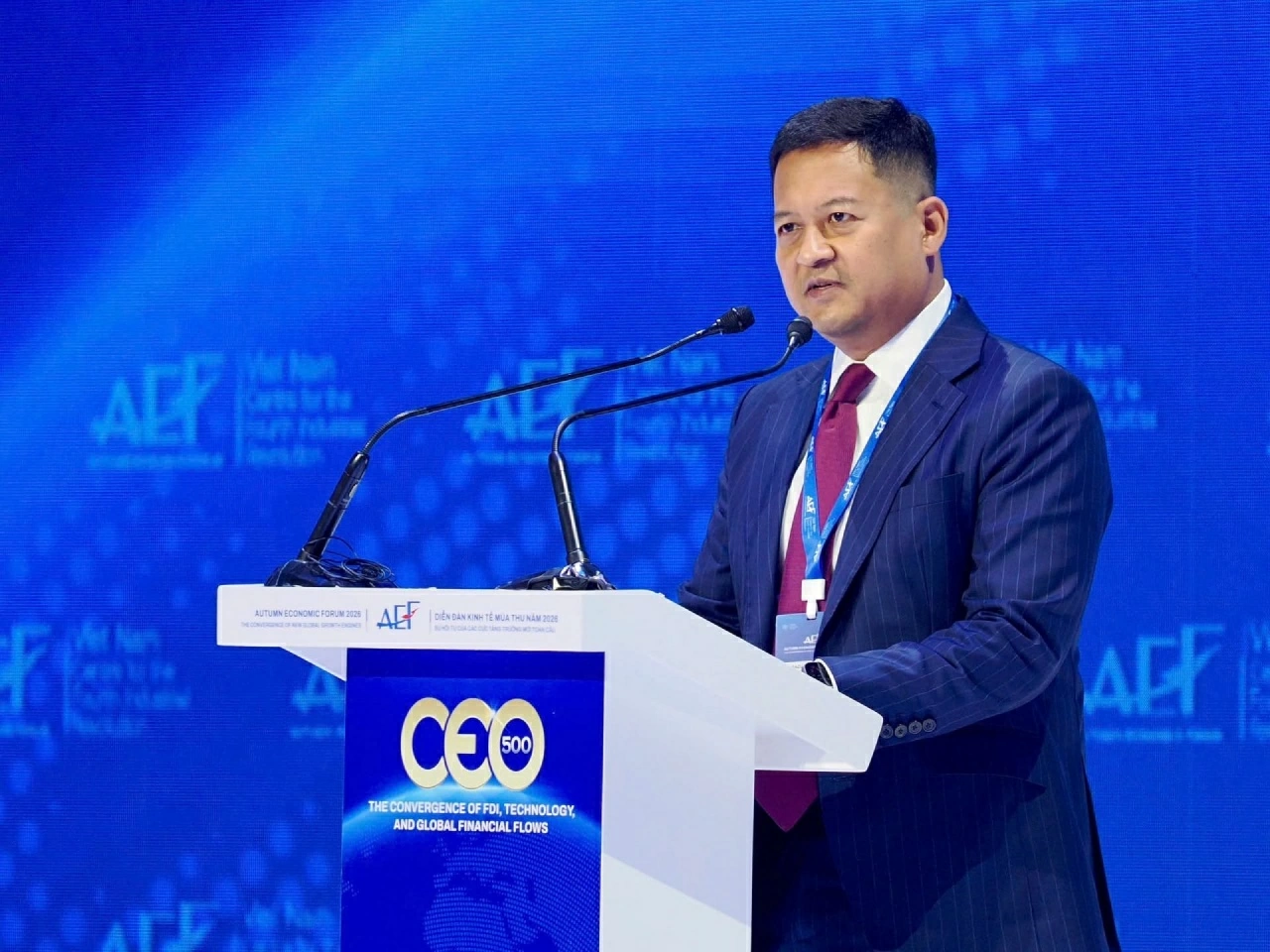 ông Fazurin Jamaludin, Trưởng Đại diện Quỹ Tiền tệ quốc tế (IMF) tại Việt Nam và Lào. phát biểu tại sự kiện. (Ảnh: Thành Long)