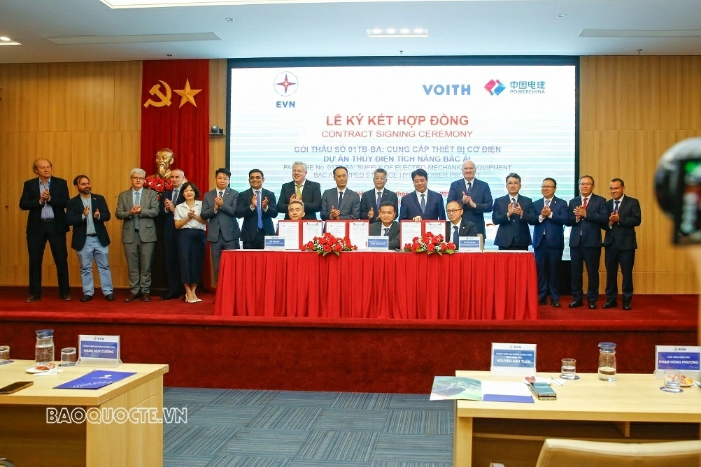 EVN ký kết hợp đồng cung cấp thiết bị cơ điện dự án Thủy điện tích năng Bác Ái