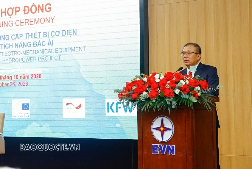 EVN ký kết hợp đồng cung cấp thiết bị cơ điện dự án Thủy điện tích năng Bác Ái