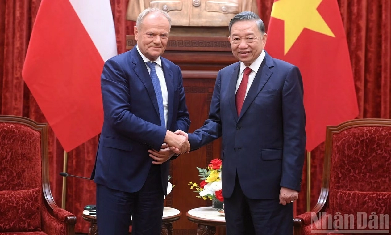 Tổng Bí thư, Chủ tịch nước Tô Lâm tiếp Thủ tướng Ba Lan Donald Tusk