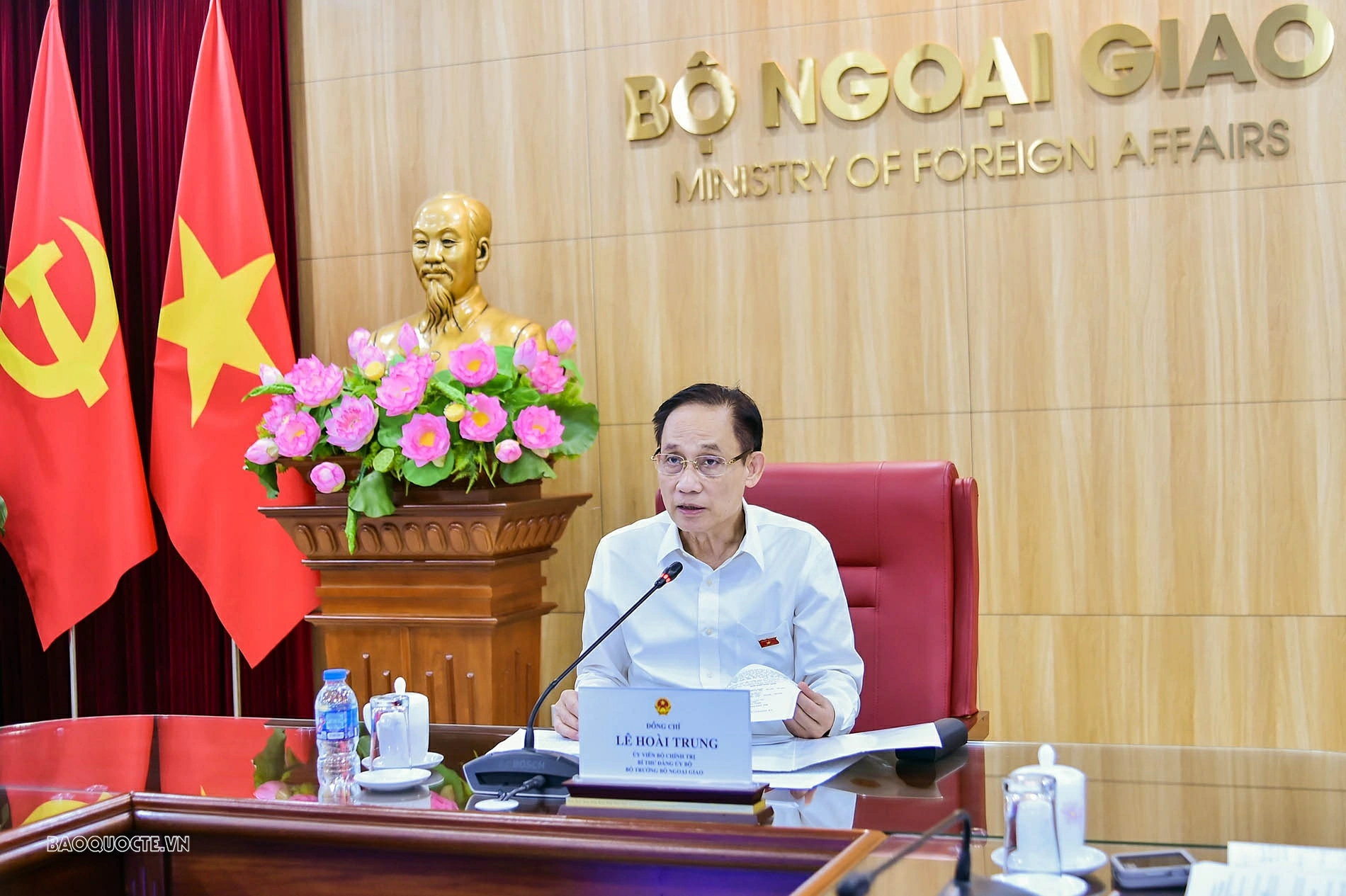 Bộ trưởng Ngoại giao Lê Hoài Trung chủ trì cuộc họp Ban Tổ chức Hội nghị cấp cao CLMV 12 và ACMECS 11