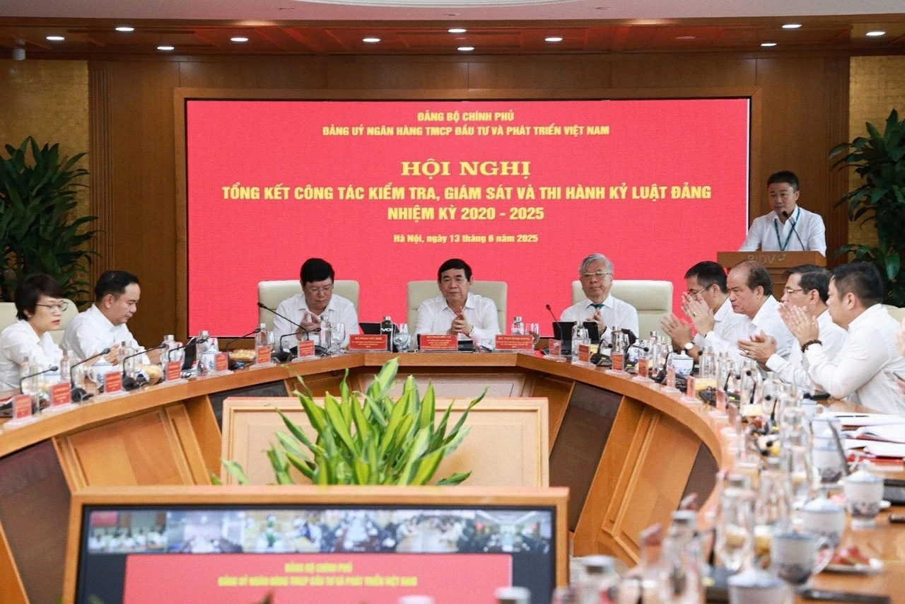 Hội nghị Tổng kết công tác kiểm tra, giám sát và thi hành kỷ luật Đảng tại Đảng bộ BIDV nhiệm kỳ 2020 - 2025. (Nguồn: BIDV)