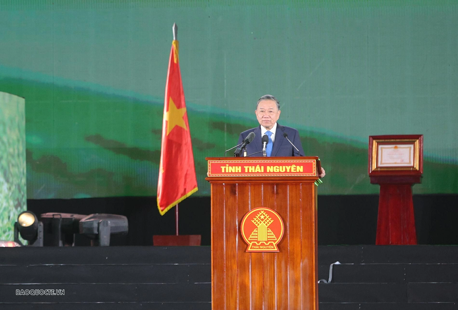 Tổng Bí thư, Chủ tịch nước Tô Lâm phát biểu tại Chương trình. (Ảnh: Thành Long) Tổng Bí thư, Chủ tịch nước Tô Lâm phát biểu tại Chương trình. (Ảnh: Thành Long)