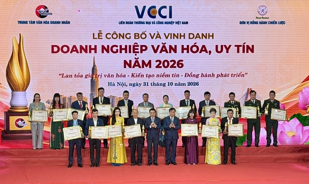 100 doanh nghiệp được VCCI vinh danh về văn hóa kinh doanh và uy tín VCCI vinh danh 100 doanh nghiệp văn hóa, uy tín năm 2026