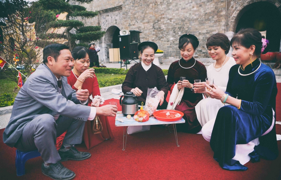 Traditional Tet re-enacted at Thang Long Royal Citadel