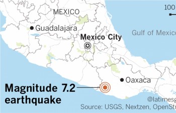 Động đất mạnh rung chuyển miền Nam Mexico