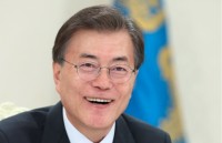 party chief welcomes rok president
