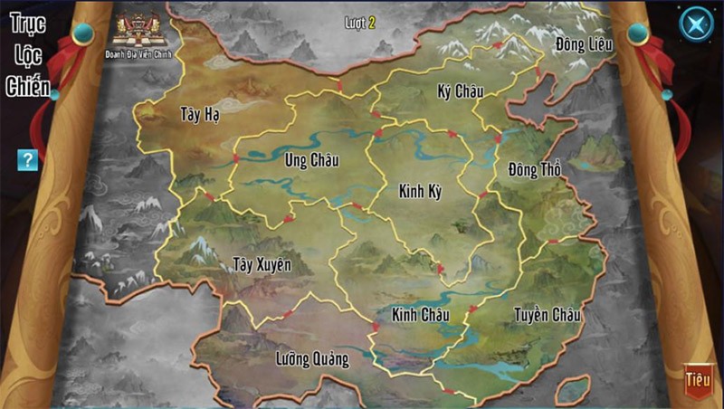 Bản đồ rộng lớn của Trục Lộc Chiến