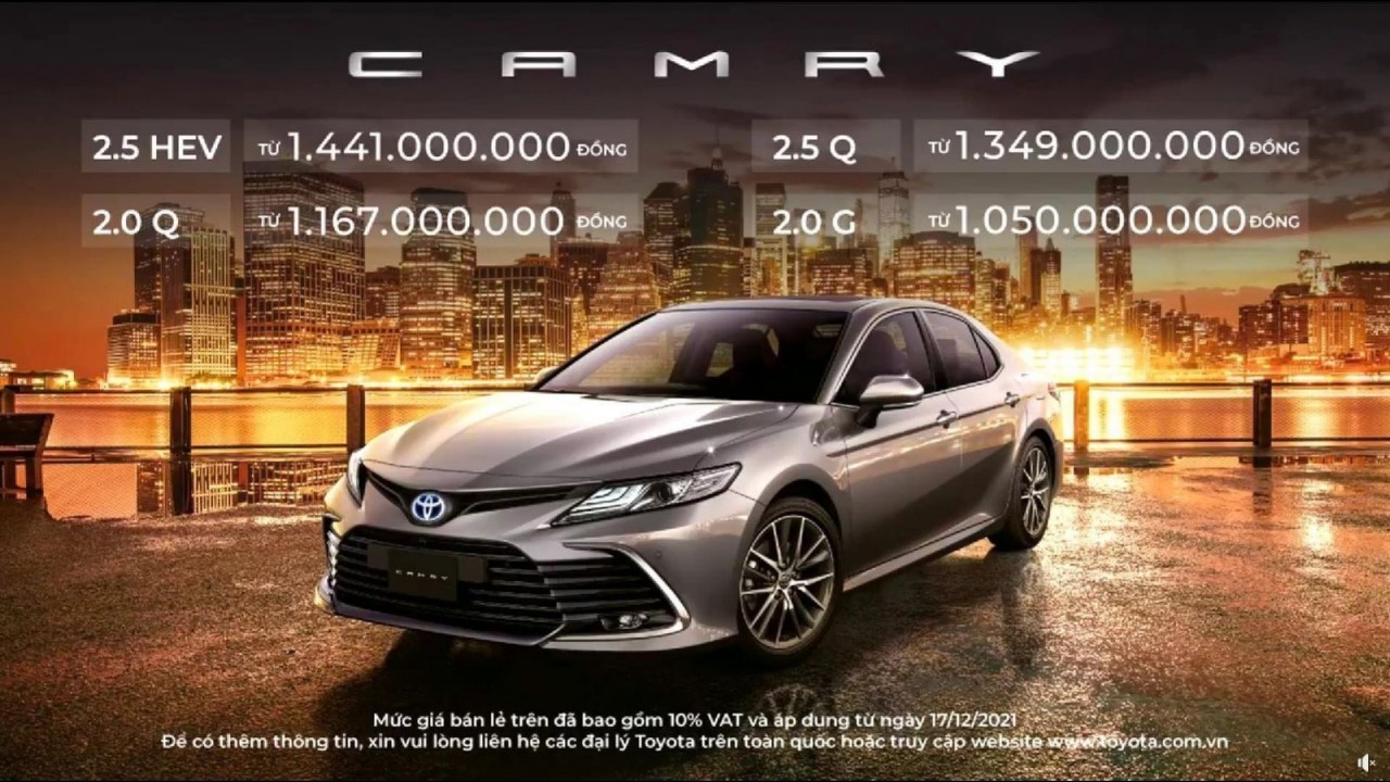 Cận cảnh chi tiết Toyota Camry 2022, giá từ 1,05 tỷ đồng