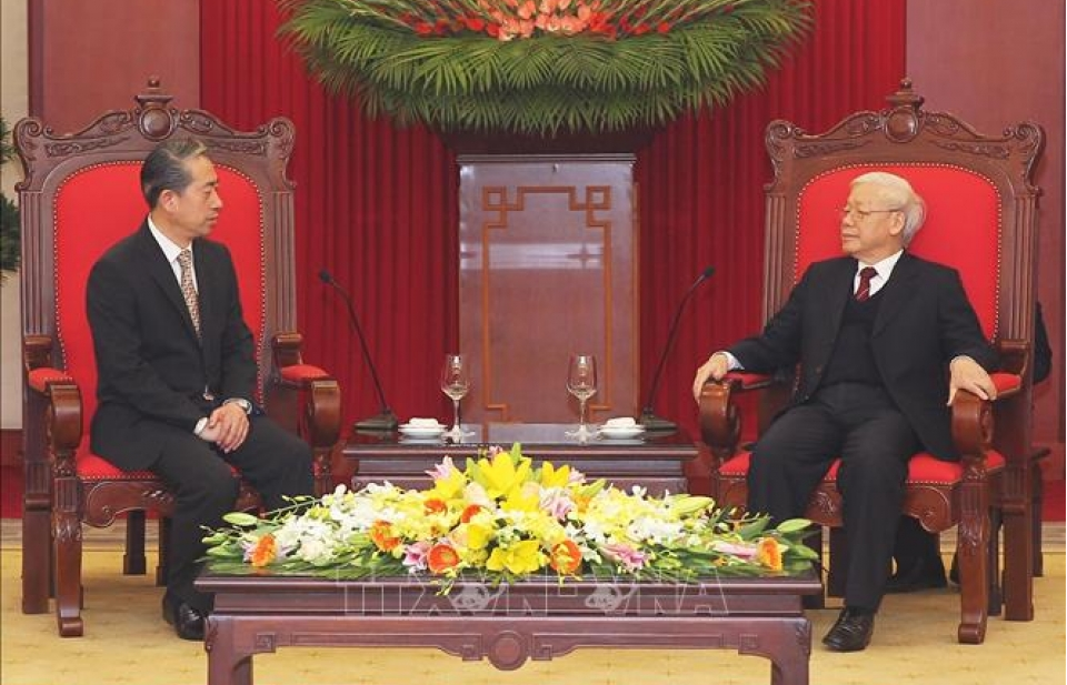 Tổng Bí thư, Chủ tịch nước Nguyễn Phú Trọng tiếp Đại sứ Trung Quốc