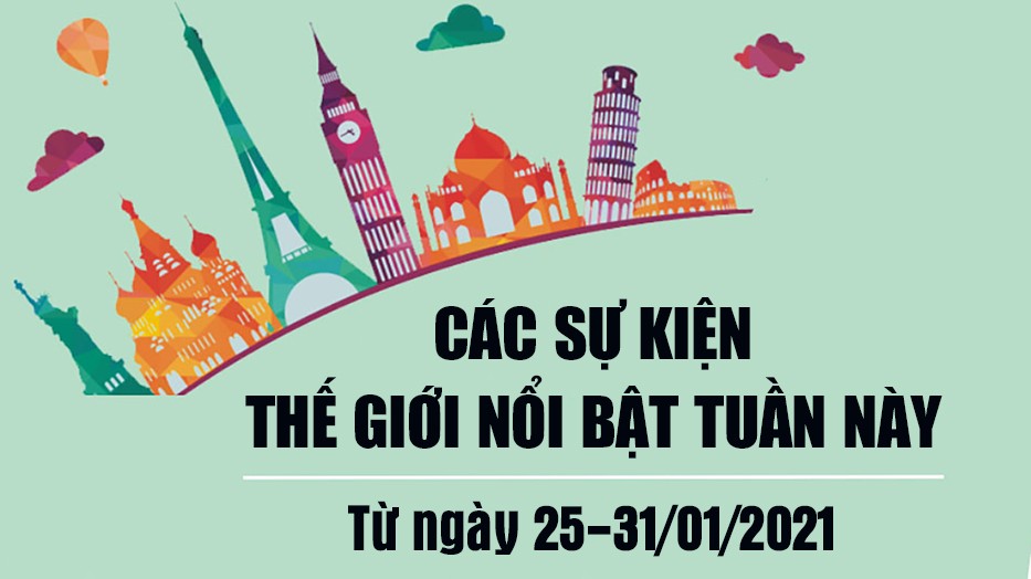 Dự kiến các sự kiện thế giới nổi bật tuần này (25-31/1)