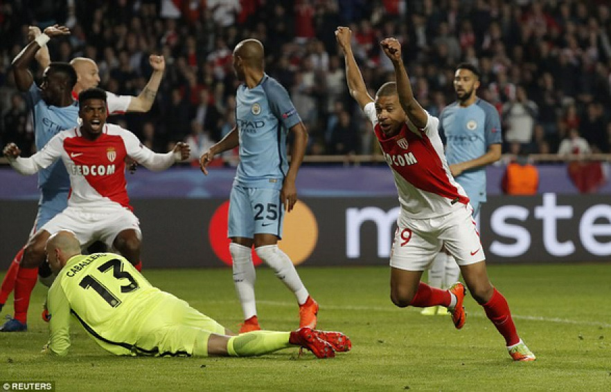 Thắng đẹp Man City, Monaco giành vé vào tứ kết Champions League