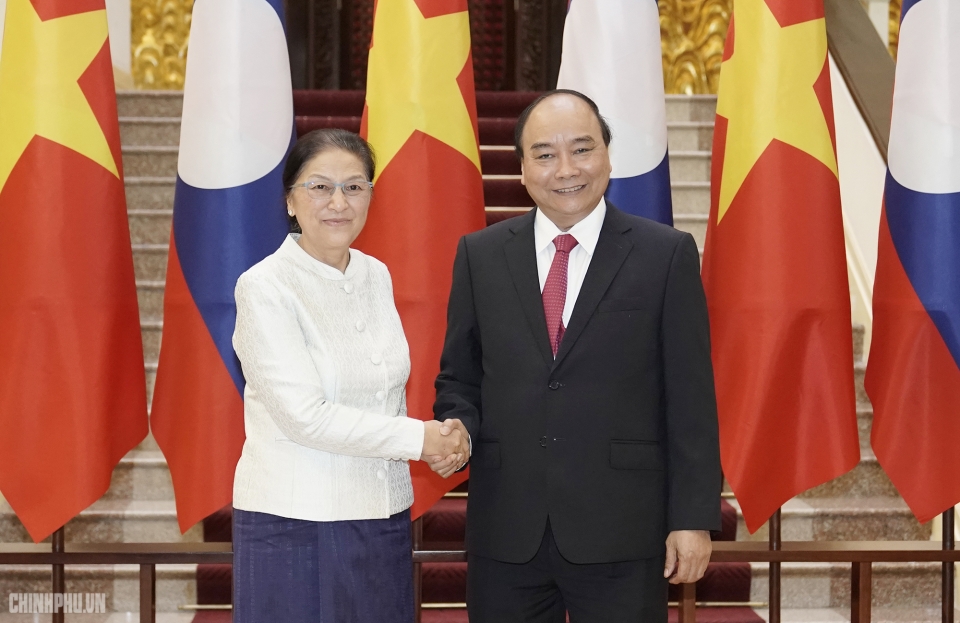 pm hosts lao national assembly leader