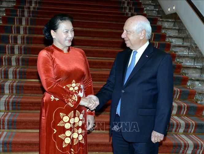 na chairwoman meets with belgian senate president